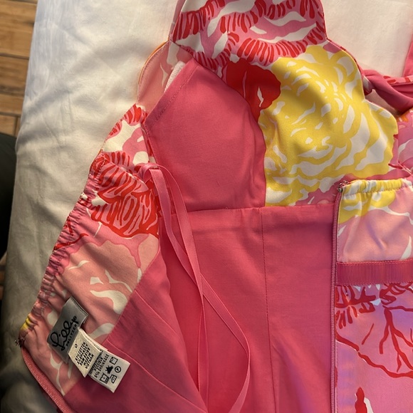 Lily Pulitzer size 0 halter top with zip back. Patterned dress - Picture 7 of 7